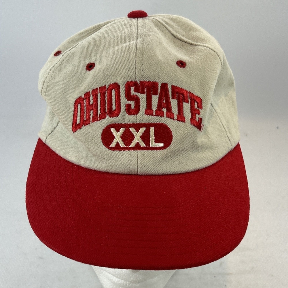 Vintage Ohio State Buckeyes Hat Cap Snap Back Champion Spell Out Football XXL